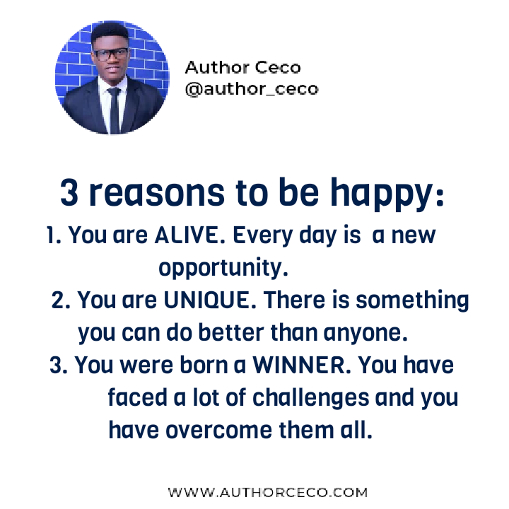 3 reasons to be happy